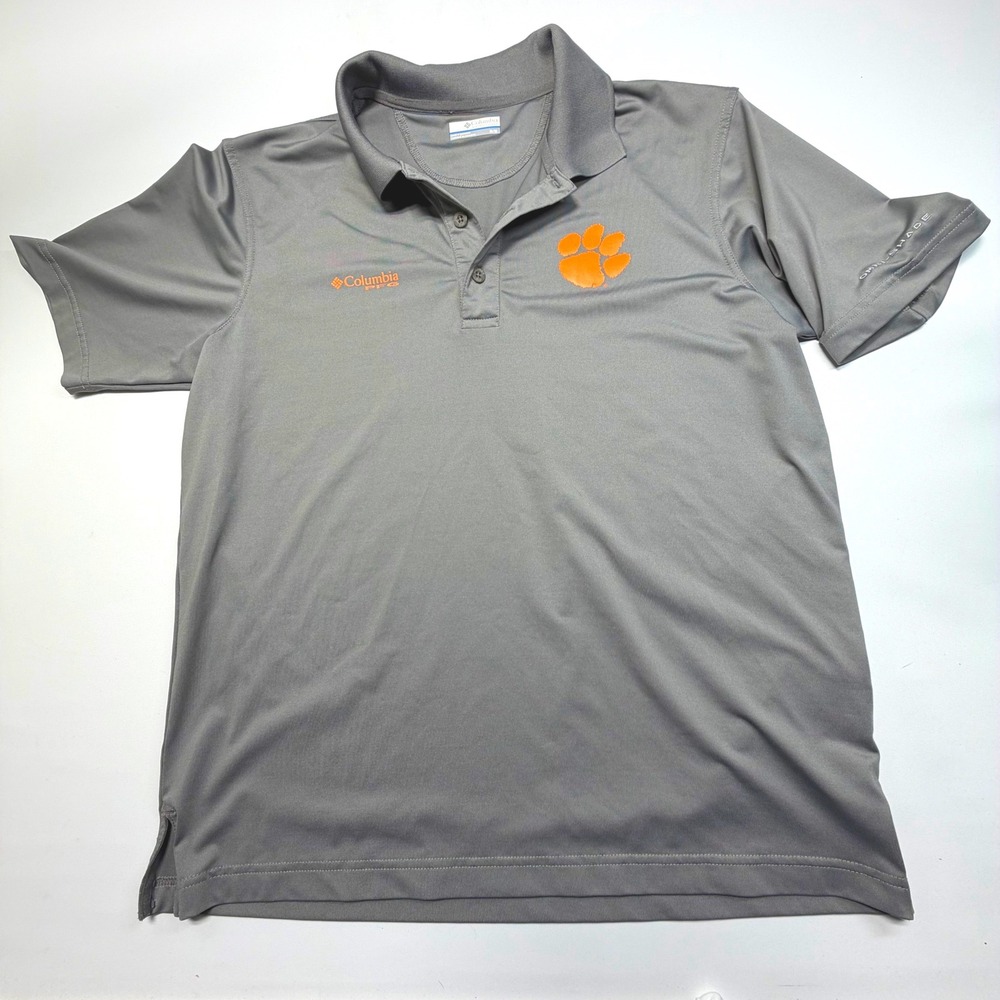 Columbia PFG‎ Clemson Tigers Polo Gray M – XM2782 Performance Shirt
